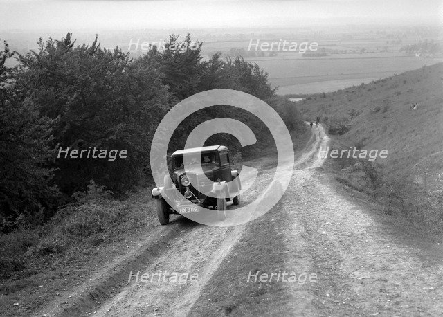 1931 Talbot 75 2276 cc competing in a Talbot CC trial. Artist: Bill Brunell.