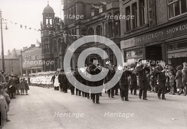 Victory parade in Clifford Street, York, Yorkshire, 1946. Artist: Unknown
