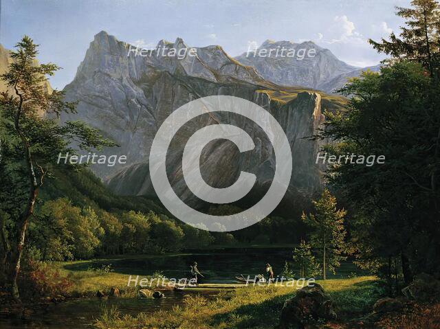 The rear Langbathsee, 1834. Creator: Josef Feid.