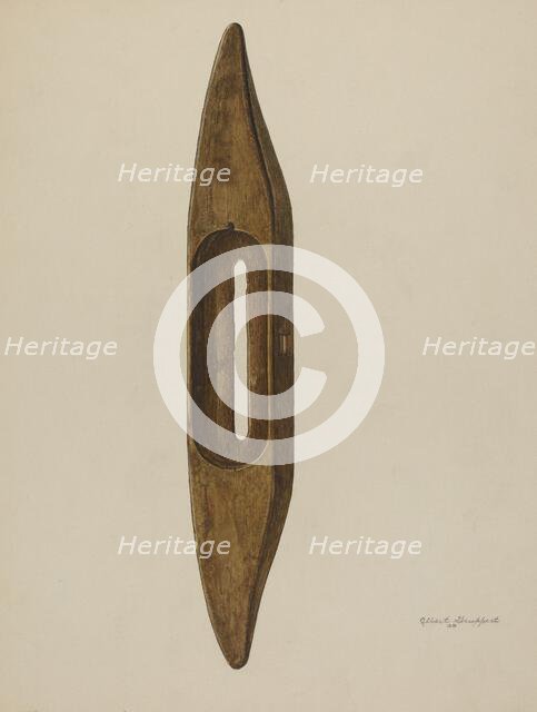 Cloth Shuttle, 1939. Creator: Albert Geuppert.