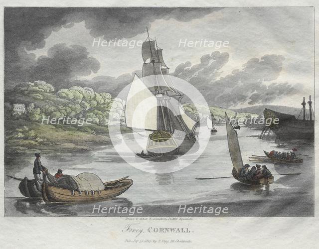 Rowlandson's Sketches from Nature: Fowey, Cornwall, 1809. Creator: Thomas Rowlandson (British, 1756-1827).