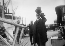 US Secretary of War Newton Diehl Baker boarding 'Mayflower' with Allied Commission, 1917 Creator: Harris & Ewing.