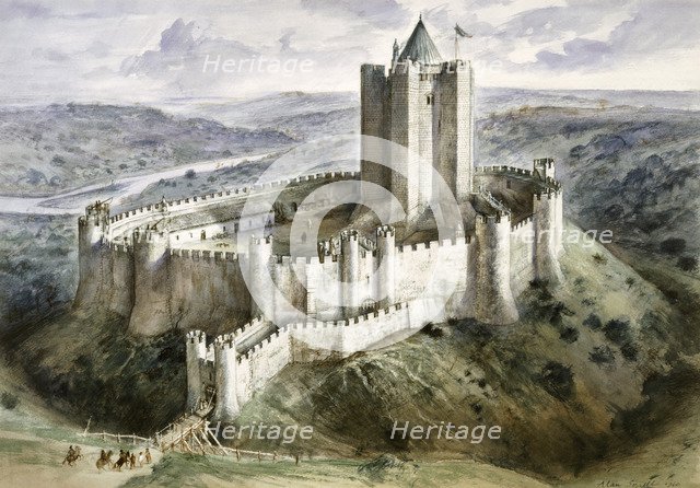 Conisbrough Castle, 13th century, (c1960s). Artist: Alan Ernest Sorrell.