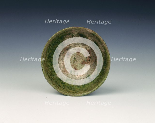 Green lead glazed bowl, Tang dynasty, China, 618-907 AD. Artist: Unknown