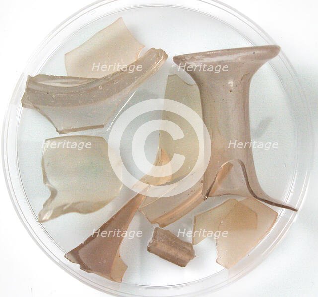 Glass Fragments, Coptic, 4th-7th century. Creator: Unknown.