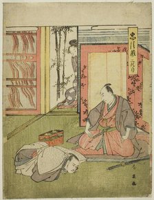 Act Two: The Quarters of Momonoi Wakasanosuke from the play Chushingura (Treasury..., c1795. Creator: Katsukawa Shun'ei.