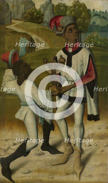 King Balthasar, one of the Three Magi, and a Servant, fragment from An Adoration of the Magi, c.1480 Creator: Anon.