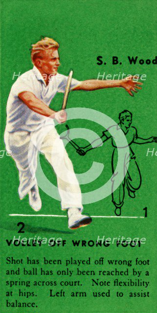 'S. B. Wood - Volley Off Wrong Foot', c1935. Creator: Unknown.