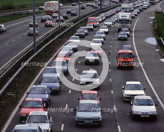 The M25 Motorway taken in 1991 Artist: Unknown.