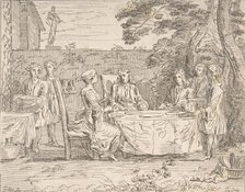 Distinguished Meal, ca.1725-1765. Creator: Caylus, Anne-Claude-Philippe de.