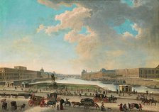View of Paris from the Place Dauphine, Between 1750 and 1775. Creator: Demachy, Pierre-Antoine (1723-1807).