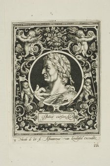 Julius Caesar, plate three from The Nine Worthies, 1594. Creator: Nicolaes de Bruyn.