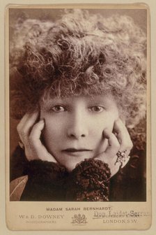 Portrait of Sarah Bernhardt (1844-1923). Creator: Photo studio W. & D. Downey, London  .