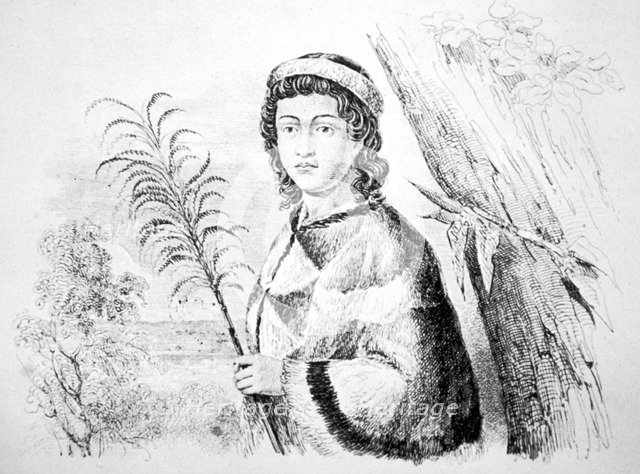 Hawaiian Princess Nahienaena. c18th century. Artist: Unknown