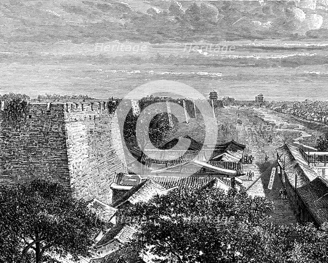 Peking's old city walls, China, 19th century. Artist: Taylor