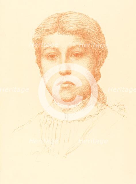 Head of a Young Girl (Tete de jeune fille). Creator: Alphonse Legros.