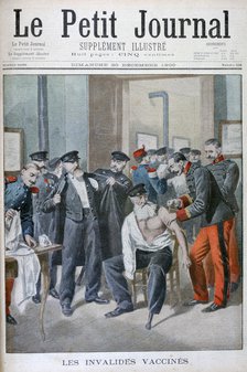 Vaccinations of the old soldiers, Paris, 1900. Artist: Eugene Damblans