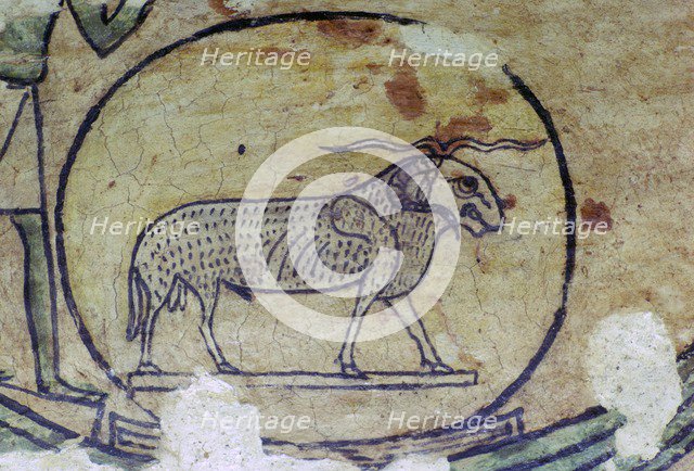 Egyptian painting of Amon as a Ram. Artist: Unknown