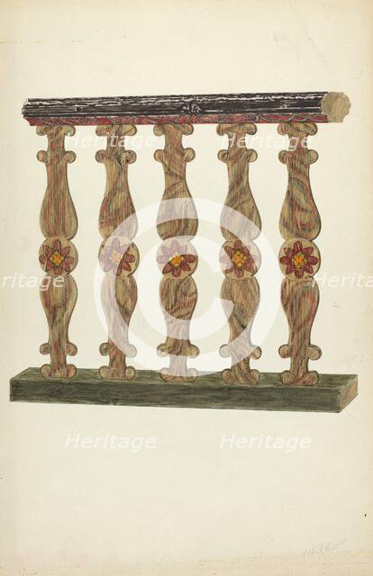 Choir Rail, 1935/1942. Creator: Albert Pratt.