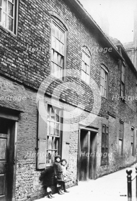 Street scene of poor housing, York, Yorkshire, 1923. Artist: Unknown