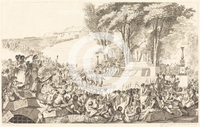 La Fontaine de la Regeneration sur les debris de la Bastille, le 10 avril 1793, probably 1794. Creator: Antoine Jean Duclos.