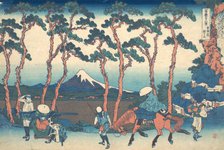 Hodogaya on the Tokaido (Tokaido Hodogaya), from the series Thirty-six Views of Mou..., ca. 1830-32. Creator: Hokusai.