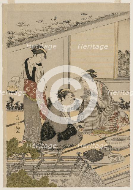 Women in a Tea House, late 1780s. Creator: Kubo Shunman (1757-1820).