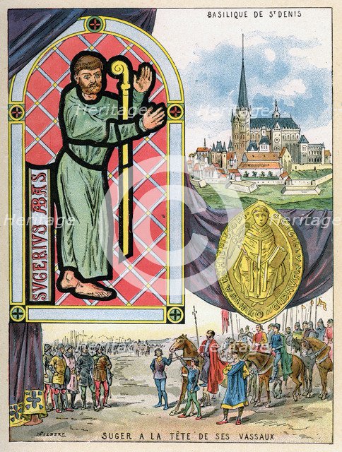 Abbot Suger, French abbot-statesmen, 1898. Artist: Gilbert