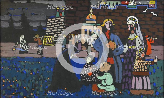 Funeral. Artist: Kandinsky, Wassily Vasilyevich (1866-1944)