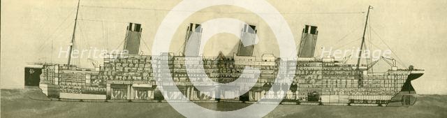'The Olympic (46,439 Tons) Shown in Section', c1930. Creator: Unknown.