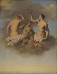 Juno, Minerva and Venus with Cupid, 1645-1680. Creator: Toussaint Gelton.