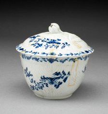 Sugar Bowl and Lid, Worcester, c. 1760. Creator: Royal Worcester.