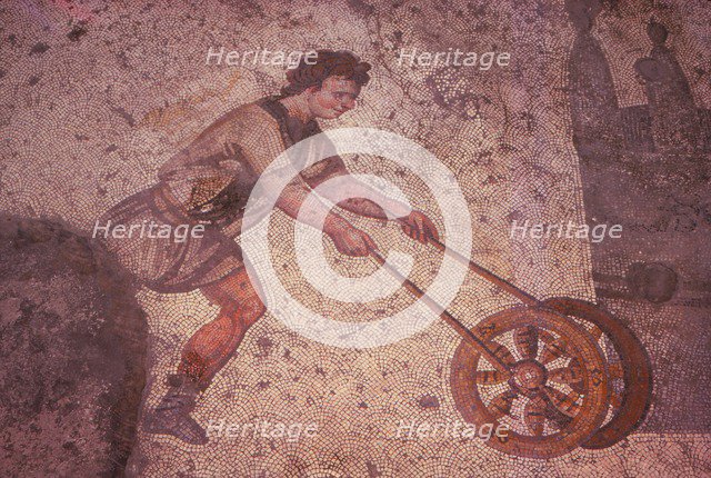 Byzantine Floor Mosaic in the Great Palace, Istanbul, 20th century. Artist: Unknown.