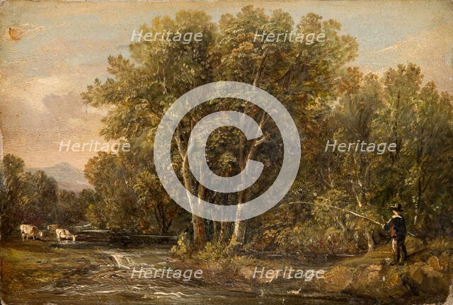 Wooded Landscape, 1851. Creator: William Bath.