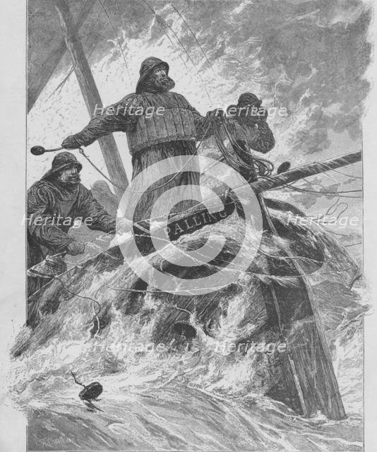 'Throwing the Life-Line', 1890. Creator: Unknown.