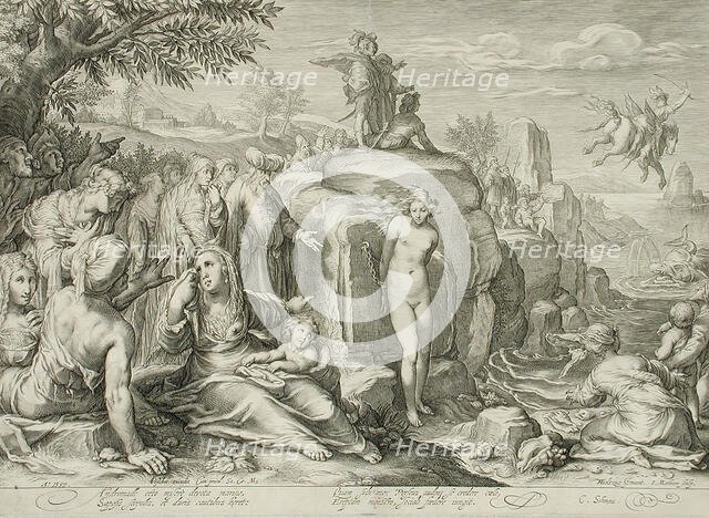 Perseus and Andromeda, 1597. Creator: Jacob Matham.