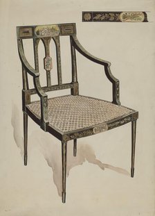 Chair, c. 1936. Creator: Lillian Causey.