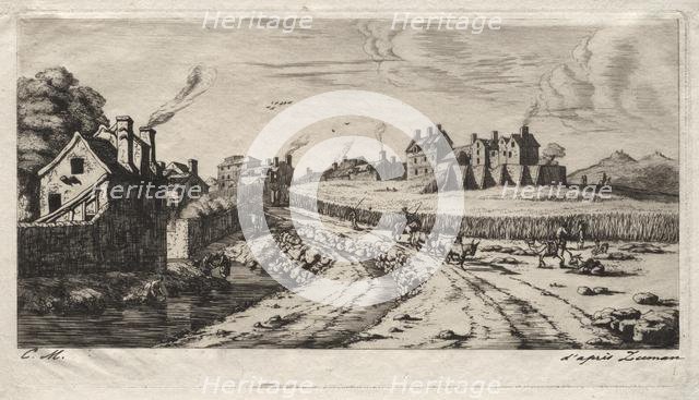 Entrance to the Faubourg, Saint-Marceau, Paris, 1850. Creator: Charles Meryon (French, 1821-1868).