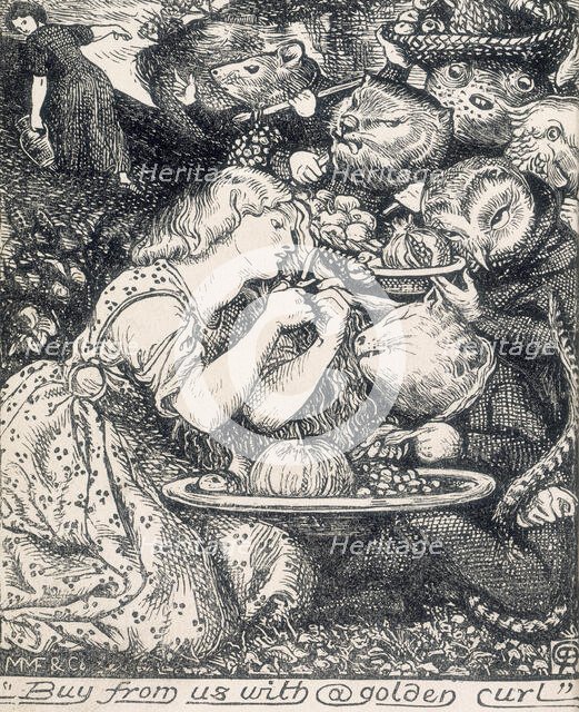 'Buy from us with a golden curl', 1862. Creator: Dante Gabriel Rossetti.