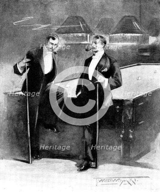 The Fur Cloak: "Playing it a little low down on the other girl, aren't you?", 1898. Creator: Unknown.