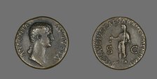 Dupondius (Coin) Portraying Antonia, 50-54. Creator: Unknown.