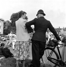 Conversation, Finchingfield Village Fair, Essex ,1958. Artist: John Gay