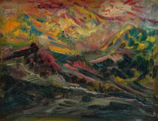 Sunset in the Mountains, 1940-1944. Creator: Arnold Peter Weisz-Kubincan.