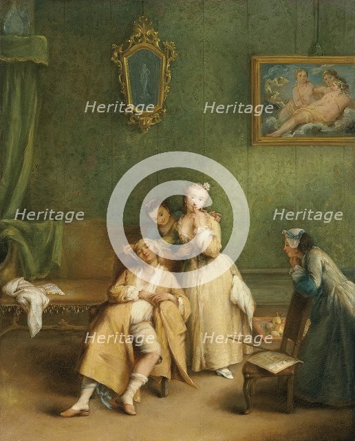 The Tickle, c. 1755. Artist: Longhi, Pietro (1701-1785)