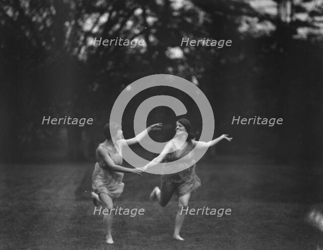 Elizabeth Duncan dancers and children, 1920 Creator: Arnold Genthe.