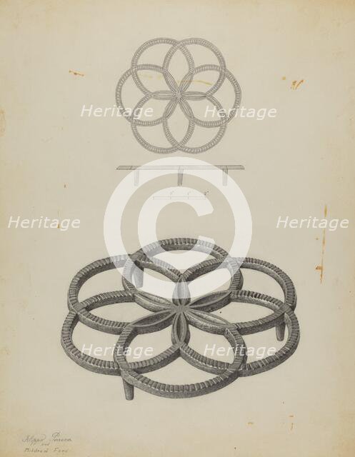 Pa. German Trivet, c. 1940. Creator: Filippo Porreca.