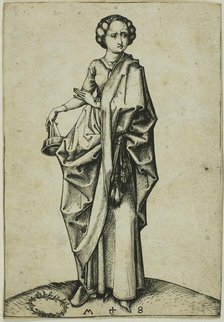The Fourth Foolish Virgin, n.d. Creator: Martin Schongauer.