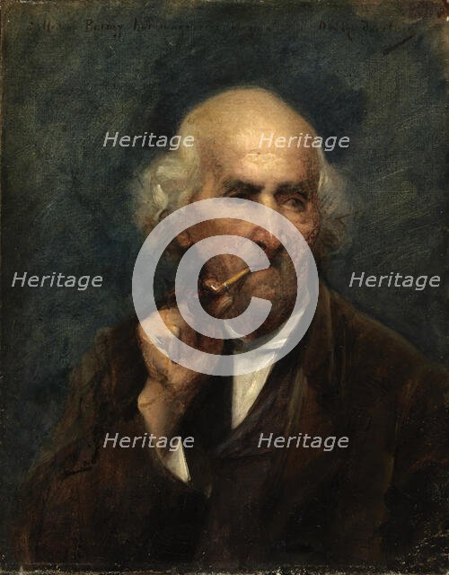 Old Man with Pipe. Creator: Ottilie Wilhelmine Roederstein.