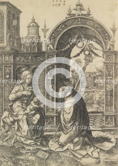 St. Bernard Adoring the Christ Child, October 5, 1524. Creator: Dirck Vellert.