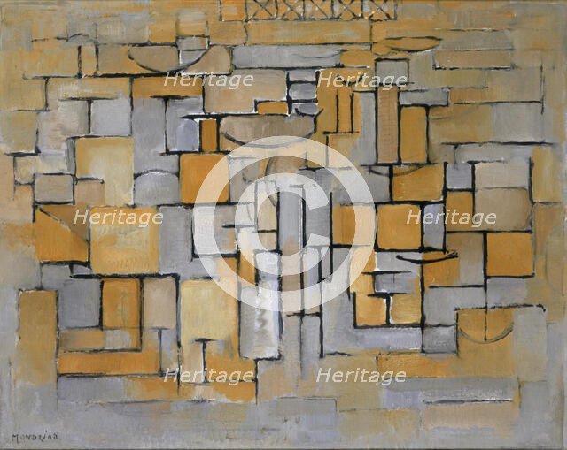 Painting No. II / Composition No. XV / Composition 4, 1913. Creator: Mondrian, Piet (1872-1944).